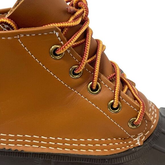 LL Bean Duck Brown Duck Rain Boots Size 6 Waterproof Leather Made in USA - Picture 10 of 15